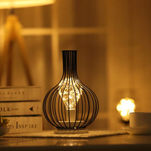 Load image into Gallery viewer, LED Retro Iron Table Wine Decorations