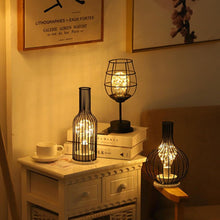 Load image into Gallery viewer, LED Retro Iron Table Wine Decorations