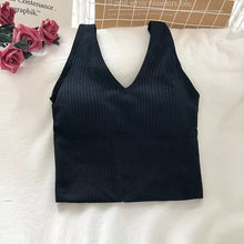 Load image into Gallery viewer, Sexy 2 In one Push Up Sports Bra Tube Top
