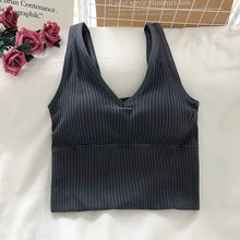 Load image into Gallery viewer, Sexy 2 In one Push Up Sports Bra Tube Top