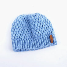 Load image into Gallery viewer, Winter Loose Knitted Women's Ponytail Beanie

