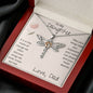 To My Daughter Dragonfly Necklace From Dad