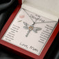 To My Daughter Dragonfly Pendant Necklace From Mom