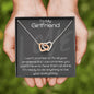 To My Girlfriend Two Hearts Necklace, Gift for Girlfriend, Gift for Her, Anniversary Gift, Birthday Gift for Her, Love Necklace, I Love You