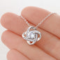 To My Girlfriend Love Knot Necklace Love Is A Journey