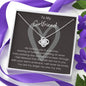 To My Girlfriend Love Knot Necklace Love Is A Journey