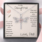 To My Daughter Dragonfly Necklace From Dad