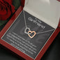 To My Girlfriend Two Hearts Necklace, Gift for Girlfriend, Gift for Her, Anniversary Gift, Birthday Gift for Her, Love Necklace, I Love You