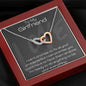 To My Girlfriend Two Hearts Necklace, Gift for Girlfriend, Gift for Her, Anniversary Gift, Birthday Gift for Her, Love Necklace, I Love You