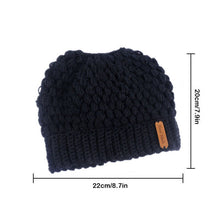 Load image into Gallery viewer, Winter Loose Knitted Women's Ponytail Beanie
