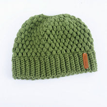 Load image into Gallery viewer, Winter Loose Knitted Women's Ponytail Beanie
